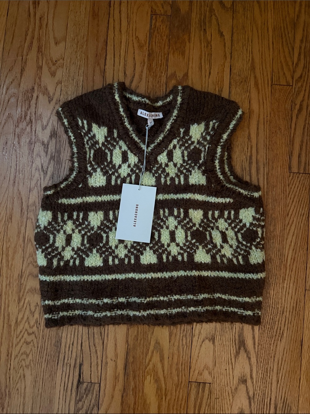 Alexa Chung Butter & Cocoa Knit Vest